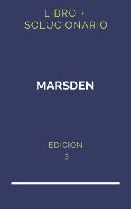 Solucionario Marsden 3Ta Edicion | PDF - Libro