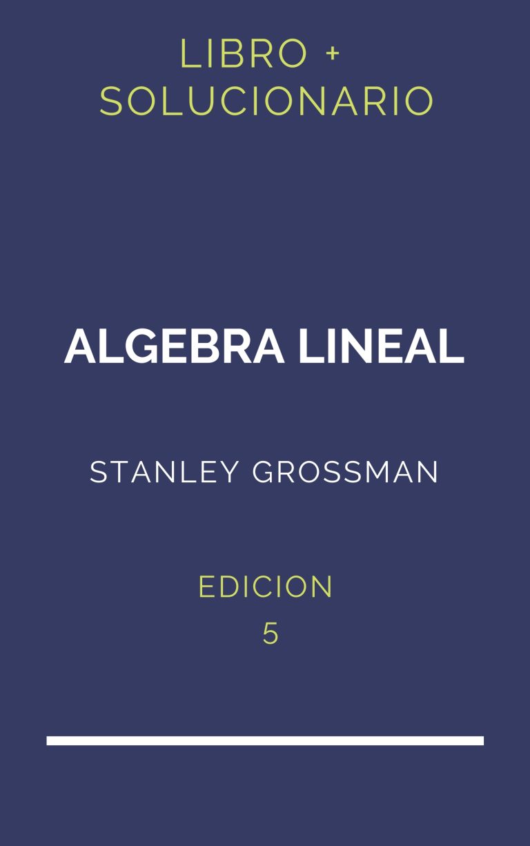 Solucionario Stanley Grossman Algebra Lineal 6 Edicion Pdf Libro 3739